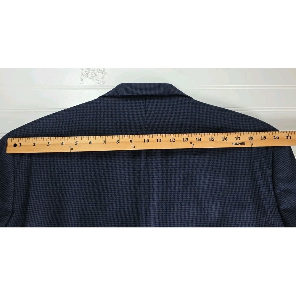 Ralph Lauren Blazer Sport Coat Mens 48R Blue BLACK Check PREPPY EUC - Picture 9 of 13
